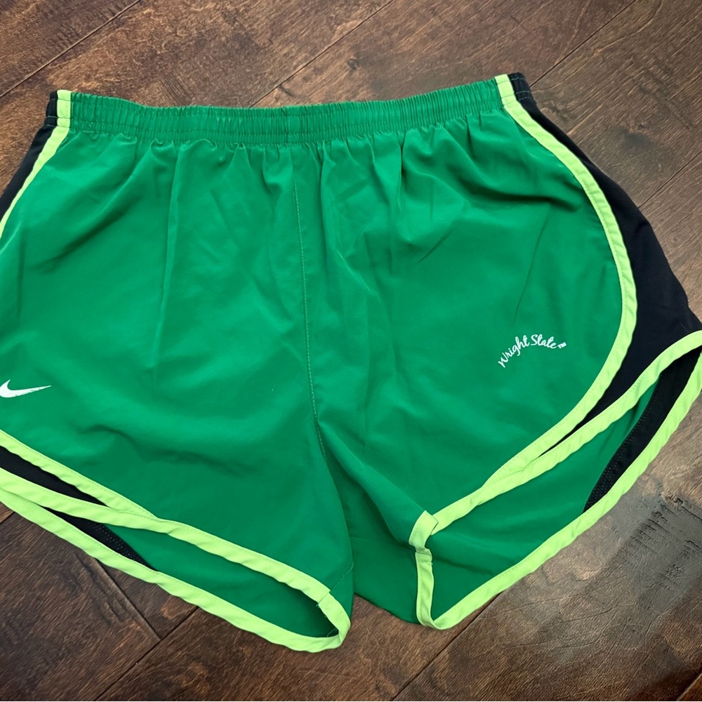 Wright State University Nike Women's Vibrant Green and Black Athletic Shorts